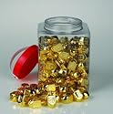 Bag of 100 Medium Sized Gold Colored Dreidels