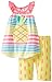 Rare Editions Baby Baby Girls' Pineapple Striped Short Set