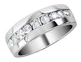 Men’s Diamond Wedding Band 1/4 Carat  in 14K White Gold