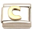 "C" Italian Charm Gold Plated 9mm