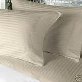 Stripes Beige 300 Thread Count Queen size Sheet Set 100 % Egyptian Cotton 4pc Bed Sheet set (Deep Pocket)By sheetsnthings
