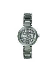 DKNY Bracelet Silver-Tone Crystallized Dial Womens Watch #NY8891