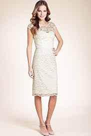 Two Tone Cap Sleeve Floral Lace Dress