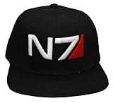 Nintendo Xbox Mass Effect N7 Mens Black/red Flatbill Snapback