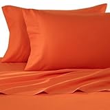 ELEGANT COMFORT &reg; Best, Softest, Coziest Bed Sheets Ever! Sale Today Only 1800 SERIES Brushed Luxury Wrinkle Resistant Bedding Sheets - Deep Pocket - High Quality with Soft Silky Touch All with 100% Money Back Guarantee , Queen, Elite Orange