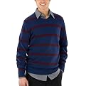 Merona&reg; V-Neck Sweater - Blue/Red Stripe