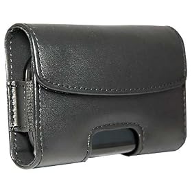 Premium High Quality Luxury Black Leather case cover for new Sprint Palm Pre mobile phone, with belt clip