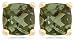 Jewelry : 14k Yellow Gold 5mm Moldavite Stud Earrings