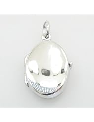 Ladies silver locket pendant cross charm fancy jewelry fashion yolo oval locket pendant Length - 29mm Width - 16mm