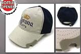 Mens Bioworld Corona Screen Print Bottle Opener Adjustable Hat