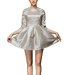 Polyester Pleated Stretchy Ruched Bubble Dress  Dress