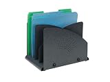 MMF Industries Vertical 4-Compartment Steel File Organizer with Alternating Partitions (294A3)