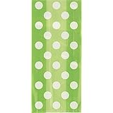 20 Count Green Polka Dot Cellophane Bags