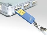 PQI 2GB Intelligent StickTM interface i201, Very Small in Size, Water, dust, shock and vibration proof, Support software for password protection, Lifetime Warranty (Color Blue)