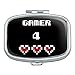 Gamer 4 Life for Pixel Hearts Geek Rectangle Pill Case Trinket Gift Box