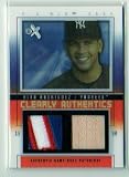 2004 Fleer E-X Alex Rodriguez Game Used Bat and Game Used 3 Color Jersey Patch Baseball Card Only 44 Made