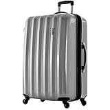 Olympia Titan 25 Inch Expandable Mid-Size Hard Case Spinner Silver
