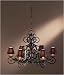Metropolitan by Minka N6311-BF Castile Six Light Chandelier in Black Forest