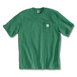 Carhartt Mens Work Shirt Workwear Pocket S/S T-Shirt LT Kelly Green - K87