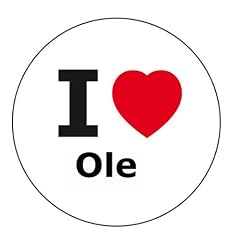 I love Ole Aufkleber - 10 cm Durchmesser