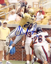 Calvin Johnson Autographed / Signed Football 8x10 Photo