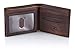 Stealth Mode Brown Leather Bifold Wallet for Men With ID Window and RFID Blocking, One Size