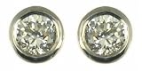 0.15 Carat Diamond Solitaire Stud Earrings in 9ct White Gold