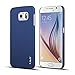 J&D Case Compatible for Galaxy S6 Case, [Ultra Slim] Samsung Galaxy S6 Case [Slim Fit] [Smooth Red] Premium Protective Hard Case for Samsung Galaxy S6 (Slim Deep Blue)