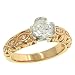 Round Diamond Engagment Ring .10cttw (CZ ctr)