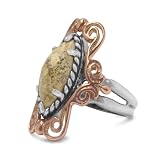 Carolyn Pollack Mixed Metal Picture Jasper Copper Creek Ring