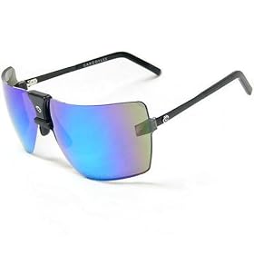Buy Gargoyles Sunglasses Classic ANSI Black Frame with Caribbean Blue Lenses 3347016E by Gargoyles