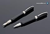 Visconti Opera Rollerball Pen - Black/Silver 382.02