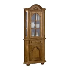 Ambientehome 52173 Eckvitrine Juba Eiche ca. 54 x 78 x 209 cm