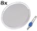 DB-Tech Large 10 Suction Cup 8X Magnifying Mirror with Precision Tweezers