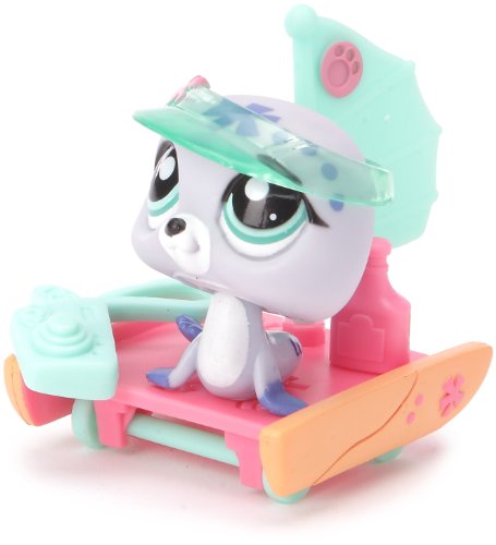 Imagen 1 de Hasbro Littlest Pet Shop Mini vehículos León marino y barco - Mascota con vehículo de juguete