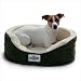 Heated Wellness Sleeper Dog Bed with Orthopedic Foam Fill Size and Color: Mini in Cranberry and Sand (13.75" x 17.75")