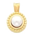 18K Yellow Gold Pearl Pendant