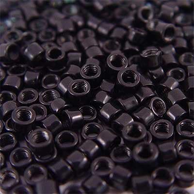 250 PCS Black Color Screw Thread Micro Rings Beads Locks for I Stick Tip Human Hair Extensions