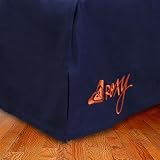 ROXY Navy Blue HIGH TIDE Orange Dust Ruffle TWIN BEDSKIRT