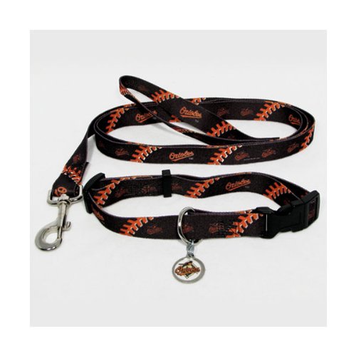 Baltimore Orioles Dog Collar & Leash Set