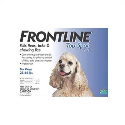 Spot Flea & Tick Medication (Blue) For Medium Dogs 23 to 44 lbs - 3 Month Supply Pet Weight: 23 to 44 lbs