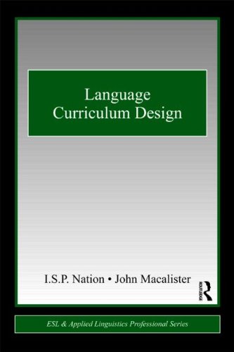 Textbook - Language Curriculum Design (ESL & Applied Linguistics Professional Series)