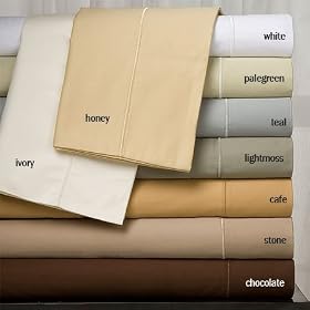 600TC Single Ply Sheet Set, King, Pale Green by SmartBargains