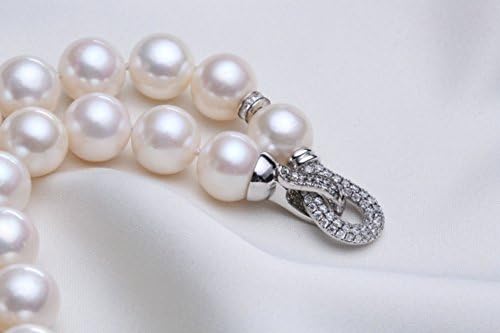 11.5-12mm Freshwater Pearl Strand Necklace with 925 Sterling Silver Clasp. 18''
