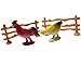 COOLOO Favorite Children Toy Farm Animals Set, Preschool Recognizing Teaching Resource, Contain 15 Pieces Of Poultry And Fences, Pretend Game For Baby Child