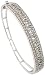 14k White Gold 7/16 (11mm) wide Bangle Bracelet, w/ 1.50 Carats Brilliant Cut Diamonds