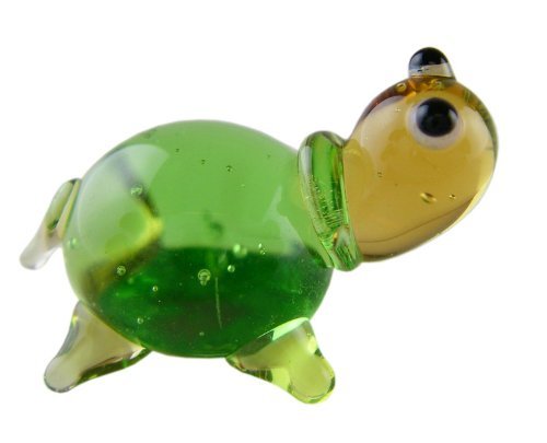 Miniture Glass Figurines-Glass Aquatic Figurine Animals - Turtle