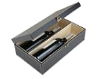 WEIN-Box Wein-Kiste Holz Leder Design...