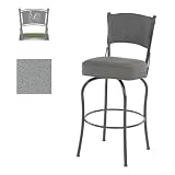 Garden Collection Bar Stool With Wine Back - 26 Inch Seat - Volcano