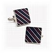 Navy Purple Repp Stripe Cufflinks